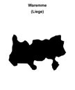 Waremme outline map Royalty Free Stock Photo