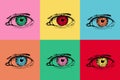 Warhol Eye Royalty Free Stock Photo