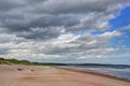 Warkworth Beach looking towards Alnmouth UK Royalty Free Stock Photo