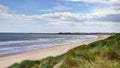 Warkworth Beach looking towards Warkworth UK Royalty Free Stock Photo