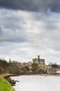 Warkworth Castle above River Coquet Royalty Free Stock Photo