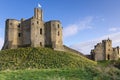 Warkworth Castle in spring