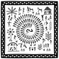 Warli tribal art Royalty Free Stock Photo