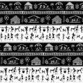 Warli tribal art Royalty Free Stock Photo