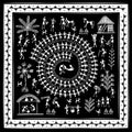 Warli tribal art Royalty Free Stock Photo