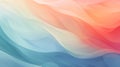 Warm Abstract Wavy Design with Coral and Seafoam Gradient Royalty Free Stock Photo