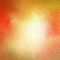Warm autumn background in red pink gold yellow and orange with white center and vintage grunge background texture, colorful Royalty Free Stock Photo