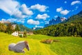 Warm autumn day in Tirol, Dolomites Royalty Free Stock Photo