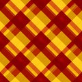 Warm autumnal plaid composition Dynamic diagonal lines of golden hues and deep crimson Royalty Free Stock Photo