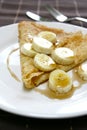 Warm banana pancake