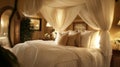 Warm Beige Romantic Bedroom Interior Design Royalty Free Stock Photo