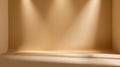 Warm beige studio background with soft light and shadows Royalty Free Stock Photo