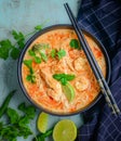 A warm bowl of Shrimp Laksa Soup