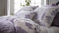 A warm breeze carries the soothing aroma of lavender creating a tranquil setting for a restful nights sleep. 2d flat