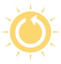 Warm, Brightness Color Isolated Vector Icon Royalty Free Stock Photo