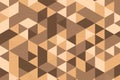 Warm brown and orange triangular pixelated texture with a geometric mosaic effect. Abstract modern background concept