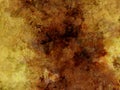 Warm brown rusty cooper orange red brush strokes paint, abstract art shapes in ground colors with darker center