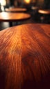 Warm cafe allure Luxurious mahogany wood table surface