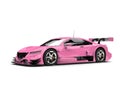Warm candy pink modern super sports car - beauty shot