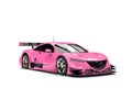 Warm candy pink modern super sports car