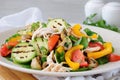 Warm chicken salad with vegetables Royalty Free Stock Photo