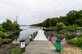 Warm Cloudy day in Havre De Grace, Maryland on the Board Walk Royalty Free Stock Photo