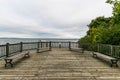 Warm Cloudy day in Havre De Grace, Maryland on the Board Walk Royalty Free Stock Photo