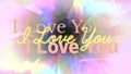 Warm Colorful I Love You Illustration