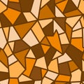 Warm colors, seamless pattern. Broken lines. Stained glass window. Abstract background Royalty Free Stock Photo