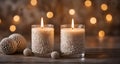 Warm and cozy ambiance with flickering candlelight