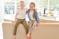 Cute Ginger Kids at Home Royalty Free Stock Photo