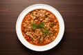 A warm embrace to the Italian culinary tradition with the rustic farro soup Royalty Free Stock Photo