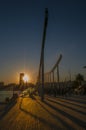 A Warm Evening in the Barcelona Port, Spain