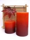 Warm Fall Spa candels Royalty Free Stock Photo