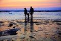 A warm family on The Golden beach and coast