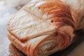 Warm Fresh Buttery Croissants and Rolls. French and American Croissants and Baked Pastries Royalty Free Stock Photo