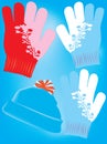 Warm gloves and hat Royalty Free Stock Photo