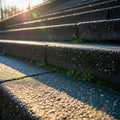 Warm glow and lens flare on the left, casting shadows and light patterns Royalty Free Stock Photo