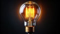 Warm Glow of a Vintage Edison Bulb Isolated Design Element for Retro Home Decor or Industrial Projects Royalty Free Stock Photo