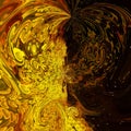 Warm Gold Abstract Art Backgrounds