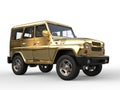 Warm gold powerful off road car