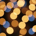 Warm golden and cool blue hues dominate the image giving a bokeh effect Royalty Free Stock Photo