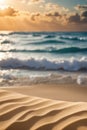 Desert Dunes in Golden Sunset Light Royalty Free Stock Photo