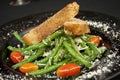 Warm green bean salad