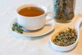 Warm herbal tea on a winter day