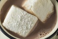 Warm Hot Chocolate with Square Marshmallows Royalty Free Stock Photo