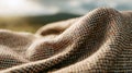Warm houndstooth tweed fabric showing detailed pattern and texture, suggesting quality and craftsmanship outdoors Royalty Free Stock Photo