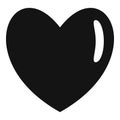 Warm human heart icon, simple style.