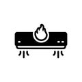 Black solid icon for Warm, snug and heat