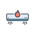 Color illustration icon for Warm, snug and heat